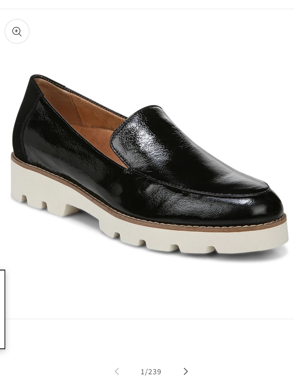 Vionic Kensley Loafer Black Leather Womens 7.5 Like New